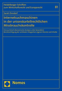 Abbildung von: Internetsuchmaschinen in der unionskartellrechtlichen Missbrauchskontrolle - Nomos