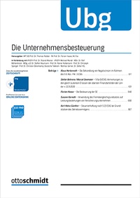 Abbildung von: Die Unternehmensbesteuerung - Ubg - Otto Schmidt Verlag