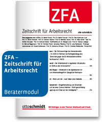 Bild vergrößern Bild: Zeitschrift für Arbeitsrecht - ZFA - Otto Schmidt Verlag