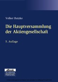 Cover: Die Hauptversammlung der Aktiengesellschaft - Sch&auml;ffer-Poeschel