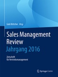Cover: Sales Management Review - Jahrgang 2016 - Springer Gabler