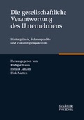 Cover: Die gesellschaftliche Verantwortung des Unternehmens - Sch&auml;ffer-Poeschel