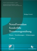 Cover: NotarFormulare Sonderf&auml;lle Testamentsgestaltung - Deutscher Notarverlag