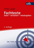 Cover: Fachtexte lesen - verstehen - wiedergeben - UTB