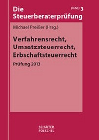 Abbildung von: Verfahrensrecht, Umsatzsteuerrecht, Erbschaftsteuerrecht - Schäffer-Poeschel