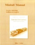 Cover: Minitab Manual for Statistics for Business - Pearson