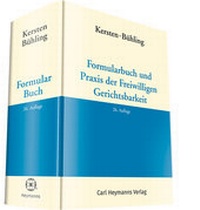 Abbildung von: Formularbuch und Praxis der Freiwilligen Gerichtsbarkeit - Carl Heymanns Verlag