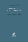 Cover: Festschrift f&uuml;r Reinhold Schlothauer zum 70. Geburtstag - C.H.BECK