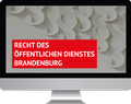 Abbildung von: Recht des öffentlichen Dienstes Brandenburg - Walhalla