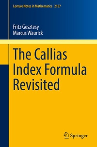 Enlarge image Cover: The Callias Index Formula Revisited - Springer