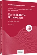 Cover: Der m&uuml;ndliche Kurzvortrag - Sch&auml;ffer-Poeschel