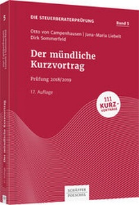 Abbildung von: Der mündliche Kurzvortrag - Schäffer-Poeschel