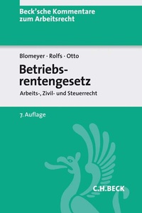 Abbildung von: Betriebsrentengesetz: BetrAVG - C.H.BECK