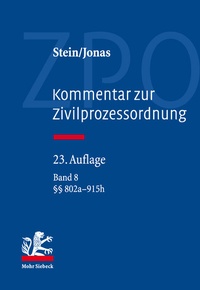 Abbildung von: Kommentar zur Zivilprozessordnung - Band 8 - Mohr Siebeck