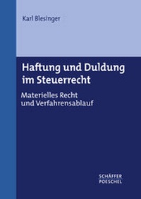 Abbildung von: Haftung und Duldung im Steuerrecht - Schäffer-Poeschel