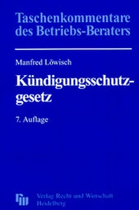 Enlarge image Cover: Kommentar zum KündigungsschutzgeSetz - Fachmedien Recht und Wirtschaft