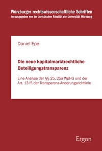Abbildung von: Die neue kapitalmarktrechtliche Beteiligungstransparenz - Ergon