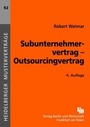 Cover: Subunternehmervertrag - Outsourcingvertrag - Fachmedien Recht und Wirtschaft