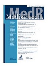 Abbildung von: Medizinrecht - Springer