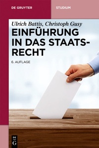 Abbildung von: Einführung in das Staatsrecht - De Gruyter