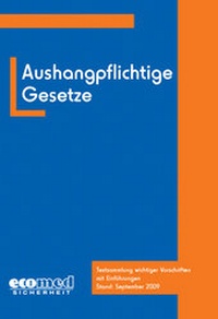 Bild vergrößern Bild: Aushangpflichtige Gesetze - ecomed Storck