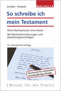 Abbildung von: So schreibe ich mein Testament - Walhalla
