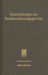 Abbildung von: Entscheidungen des Bundesverfassungsgerichts (BVerfGE) - Band 144 - Mohr Siebeck