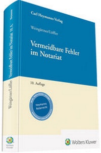Abbildung von: Vermeidbare Fehler im Notariat - Carl Heymanns Verlag
