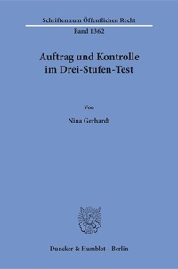 Abbildung von: Auftrag und Kontrolle im Drei-Stufen-Test - Duncker & Humblot