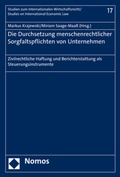 Cover: Die Durchsetzung menschenrechtlicher Sorgfaltspflichten von Unternehmen - Nomos