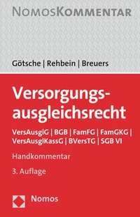 Abbildung von: Versorgungsausgleichsrecht - Nomos