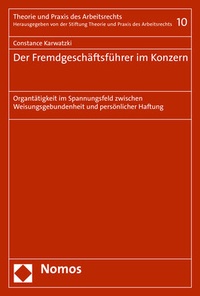 Abbildung von: Der Fremdgeschäftsführer im Konzern - Nomos