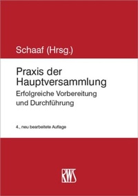 Abbildung von: Praxis der Hauptversammlung - RWS