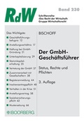 Cover: Der GmbH-Gesch&auml;ftsf&uuml;hrer - Boorberg