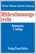 Cover: Mitbestimmungsrecht - Vahlen