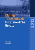 Cover: Kleines Tabellenbuch f&uuml;r steuerliche Berater 2013 - Sch&auml;ffer-Poeschel