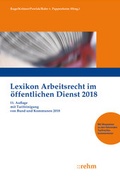 Cover: Lexikon Arbeitsrecht im &ouml;ffentlichen Dienst 2018 - Rehm