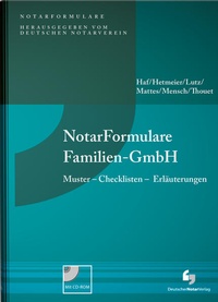Enlarge image Cover: NotarFormulare Familien-GmbH - Deutscher Notarverlag