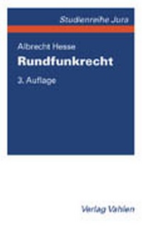 Enlarge image Cover: Rundfunkrecht - Vahlen