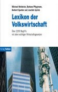 Cover: Lexikon der Volkswirtschaft CD-ROM - Vahlen