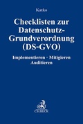 Cover: Checklisten zur Datenschutz-Grundverordnung (DS-GVO) - C.H.BECK