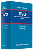 Cover: RVG: Rechtsanwaltsverg&uuml;tungsgesetz - Vahlen