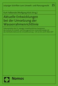 Cover: Aktuelle Entwicklungen bei der Umsetzung der Wasserrahmenrichtlinie - Nomos