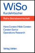 Cover: Operations Research - Vahlen
