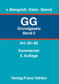 Enlarge image Cover: Kommentar zum Grundgesetz - Vahlen