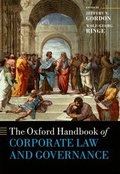 Cover: The Oxford Handbook of Corporate Law and Governance - Oxford University Press