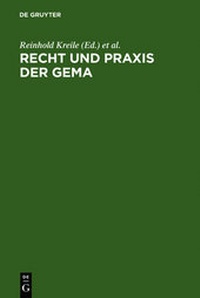 Abbildung von: Recht und Praxis der GEMA - De Gruyter