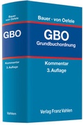 Cover: Grundbuchordnung: GBO - Vahlen