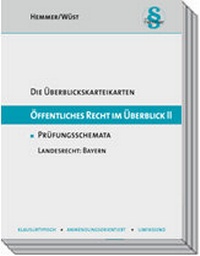 Abbildung von: Karteikarten Öffentliches Recht im Überblick II - Bayern - Hemmer-Wüst