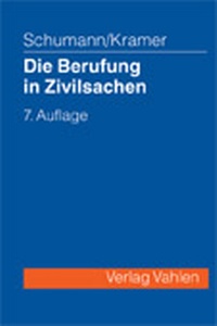 Abbildung von: Die Berufung in Zivilsachen - Vahlen